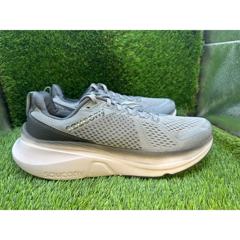 Saucony Guide 17 S20936-115 Athletic Sneaker Men's 12 Gray Mesh Jogging Running
